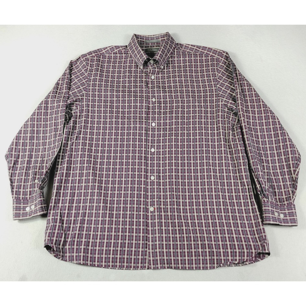 Daniel Cremieux Shirt Mens XL Purple Plaid Long Sleeve Classic Fit Office Office